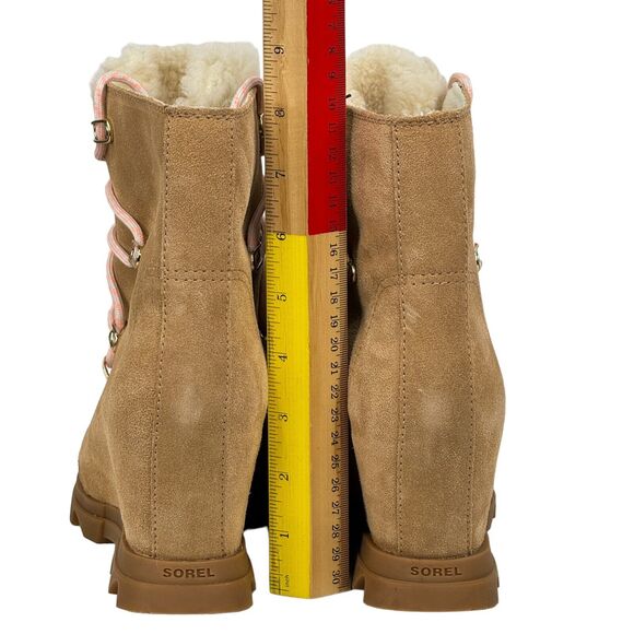 Sorel Women's Joan of Arctic Wedge III Boot Sz 8 Lace Cozy Brown Waterproof NEW - Picture 6 of 11